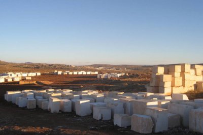 Marble block processing process